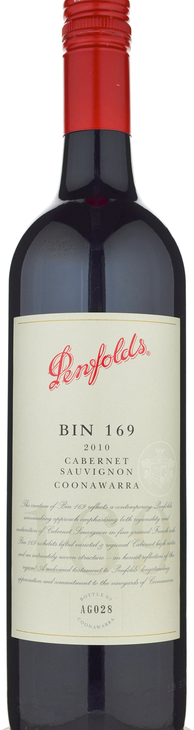Penfolds Bin 169 Coonawarra Cabernet Sauvignon 2010