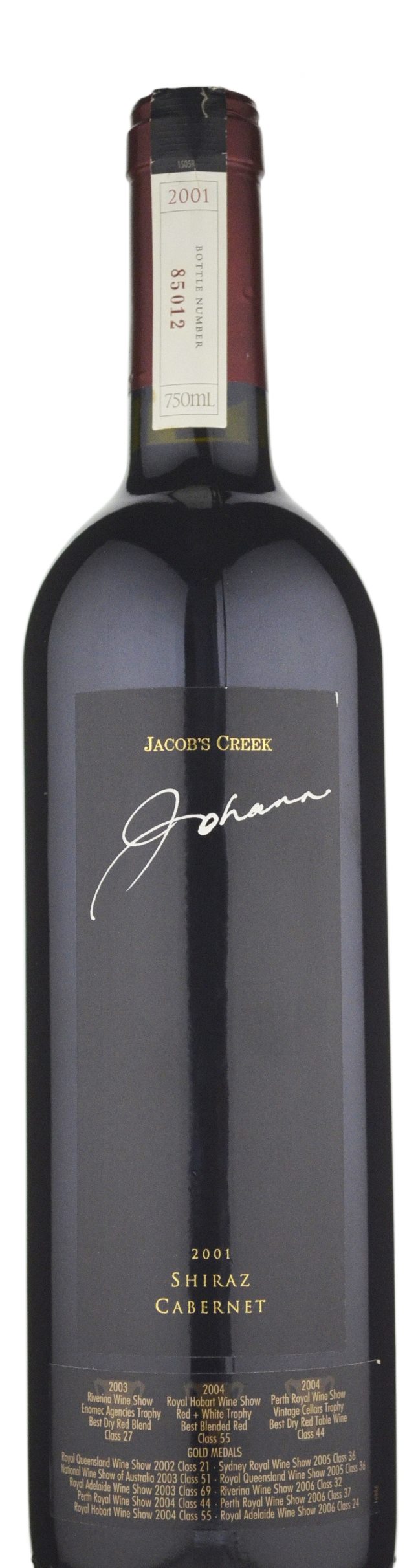 Jacob's Creek Johann Shiraz Cabernet 2001