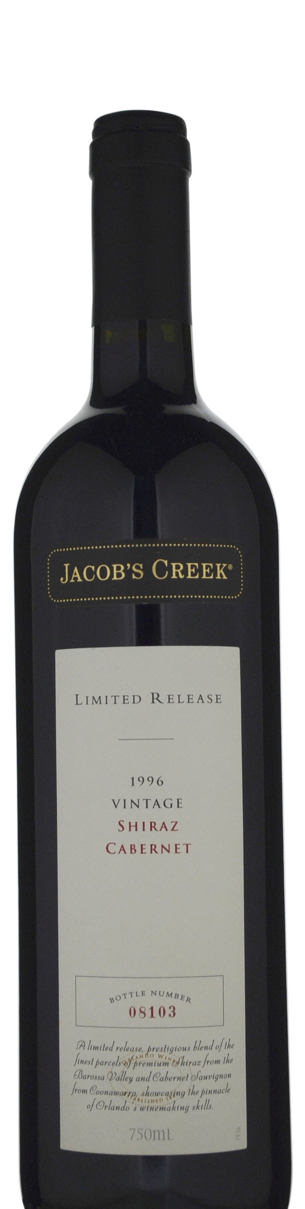 Orlando Jacob's Creek Limited Release Shiraz Cabernet 1996