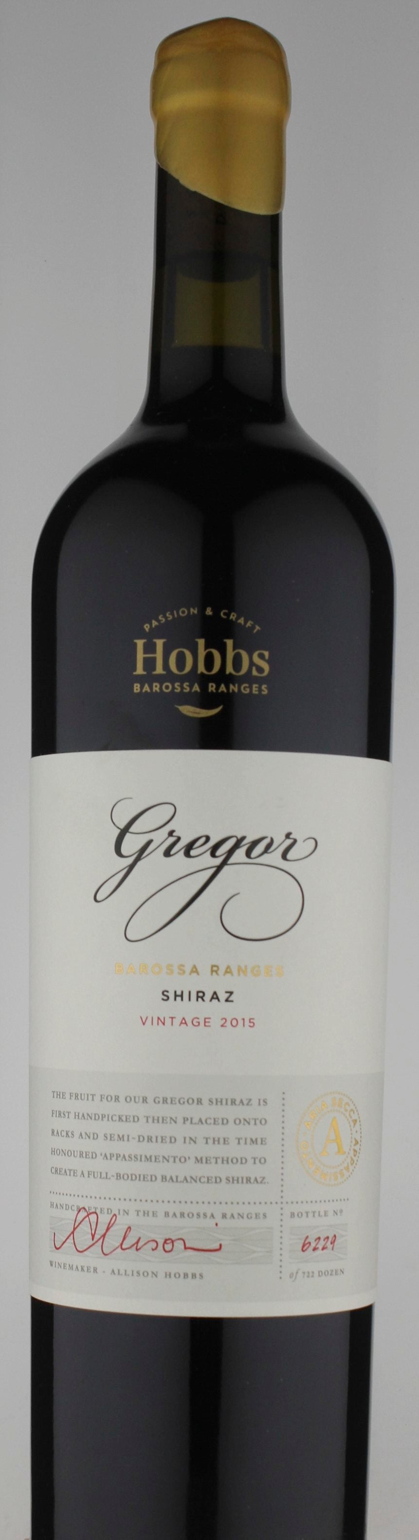 Hobbs Gregor Shiraz 2015