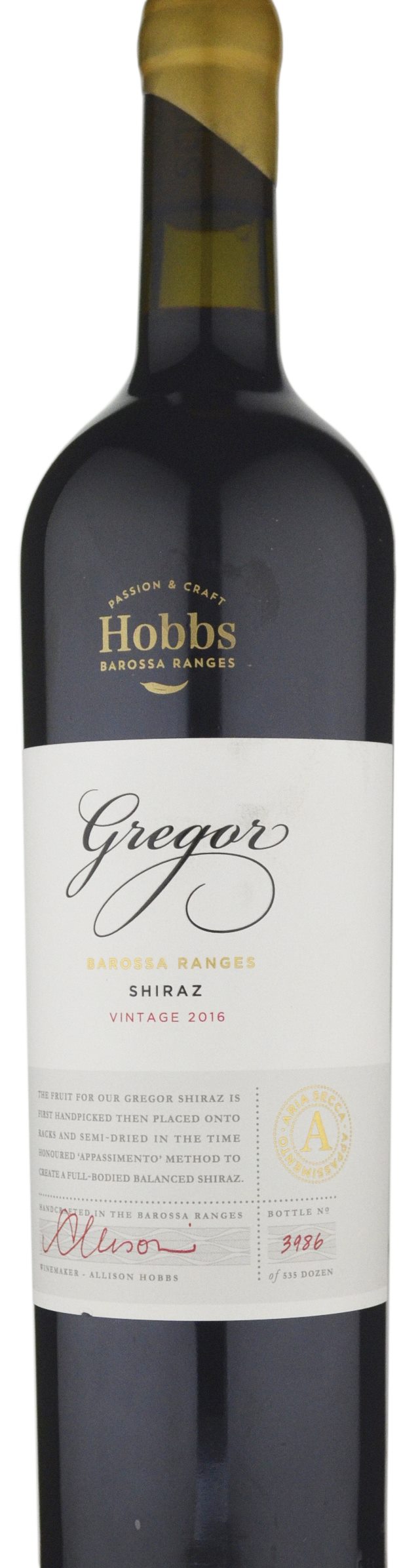 Hobbs Gregor Shiraz 2016