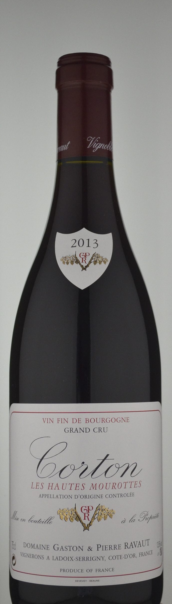 Domaine Gaston & Pierre Ravaut Corton Les Hautes Mourottes Grand Cru Burgundy 2013